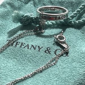 Tiffany & Co 1837 ring with free neck chain